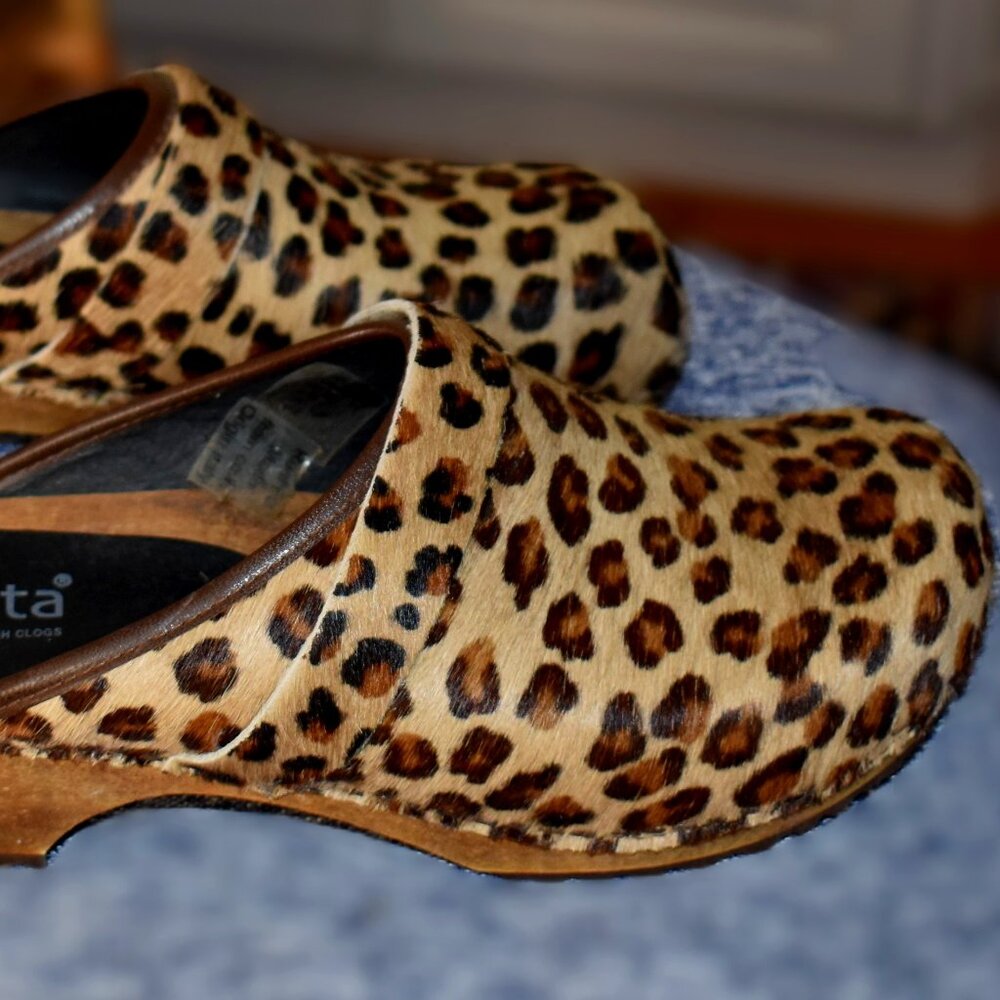 Sanita Original Danish Clogs in Animal Print